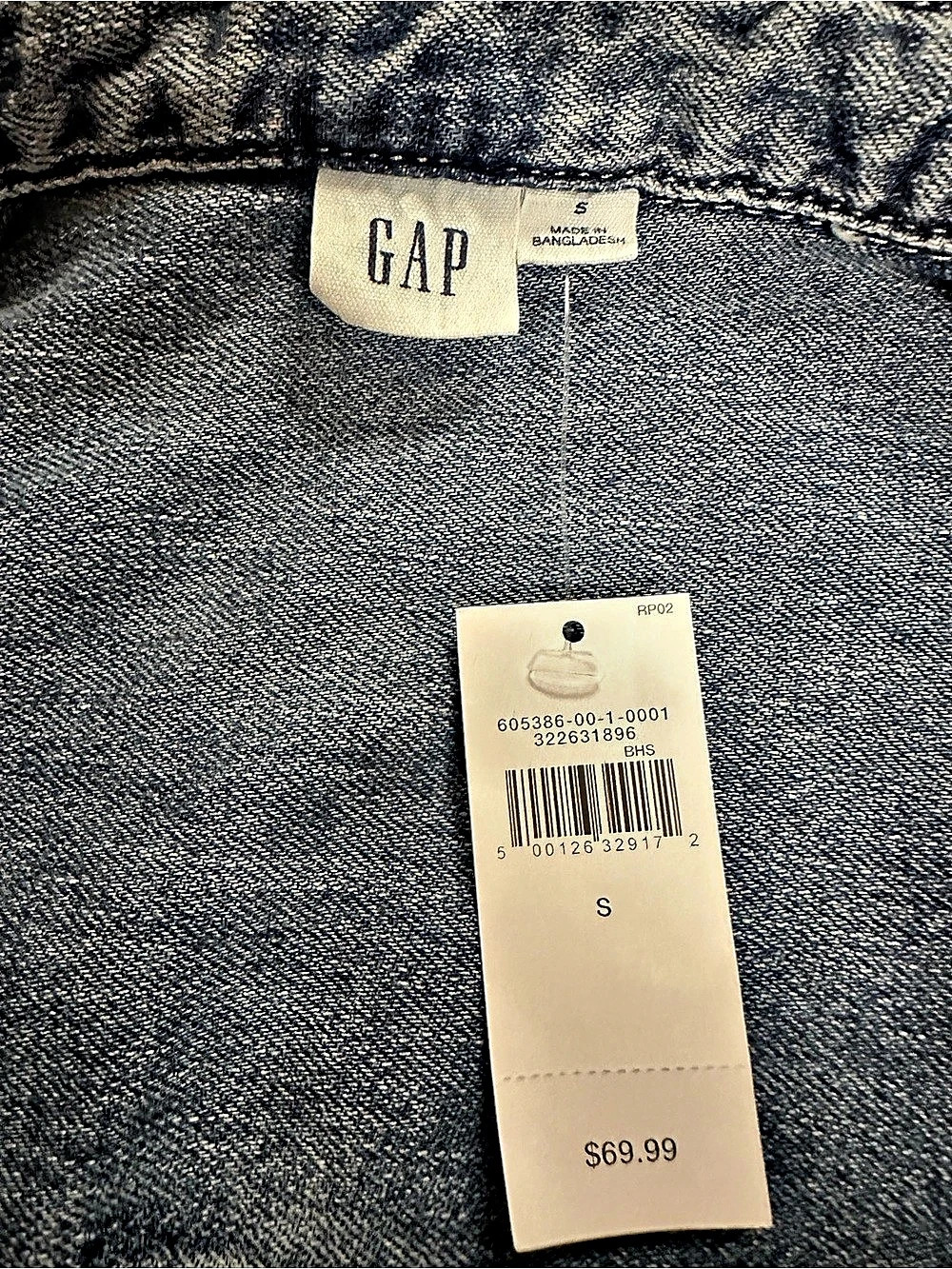Gap Cotton Oversized Denim Shirt Small NWT - Picture 5 of 7